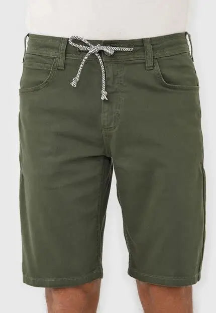 Olive Green Drawstring Shorts